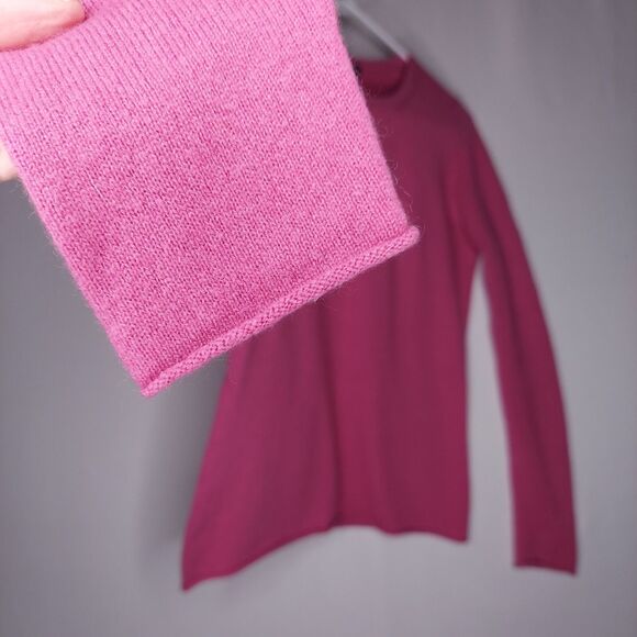 Elena Solano Cashmere Sweater Womens Small Pink Round Neck Classic Long Sleeve - Picture 4 of 7